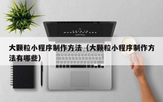 南安大颗粒小程序制作方法（大颗粒小程序制作方法有哪些）